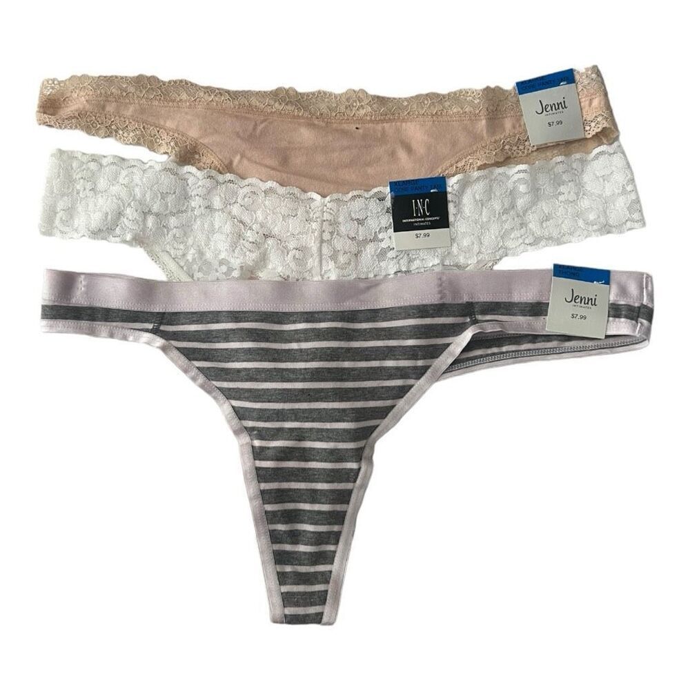 Jenni/INC  Thongs 3 Pieces Sz XL